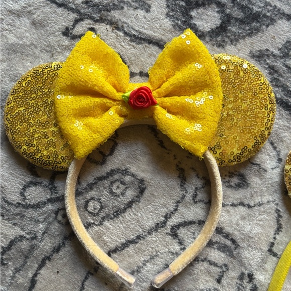 Disney handmade princess Mouse Ear Headbands with Bows - Picture 2 of 3
